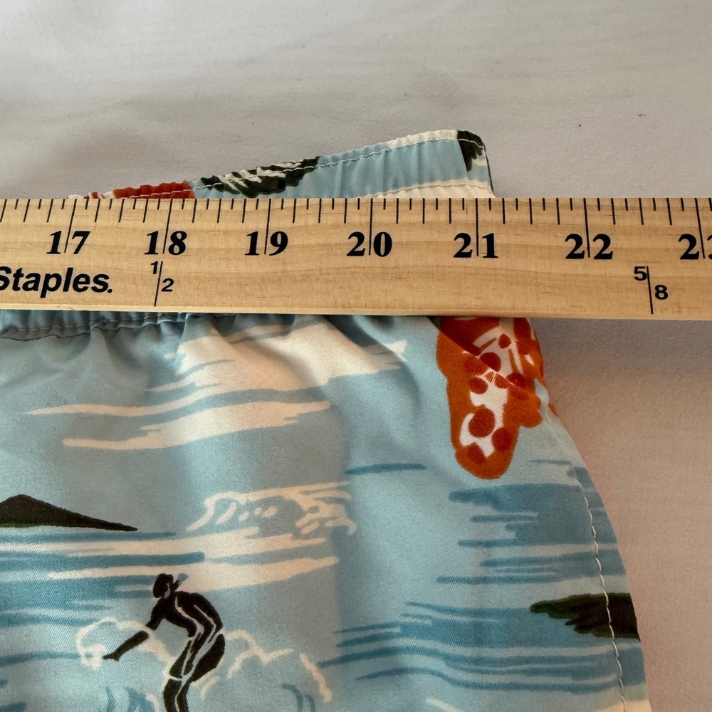 Caribbean Joe Mens XXL Swim Trunks Blue Hibiscus Surfer Cargo Board Shorts - Picture 6 of 9